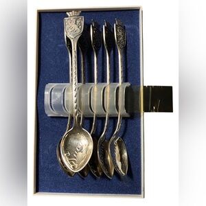 Vintage Finnish 🇫🇮 Coat of Arms Demitasse Souvenir Spoons